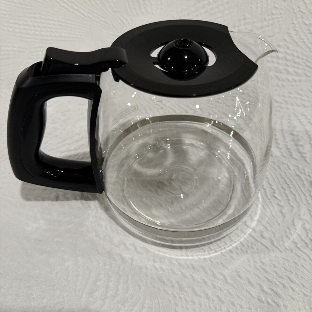 Black & Decker 12 cup Replacement Coffee Pot Carafe Glass Black
